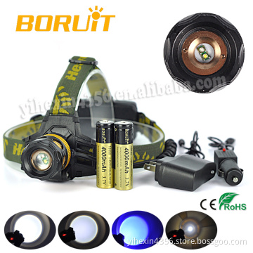 Outdoor 10W Blue Light Rechargeable LED Headlamp for Fishing